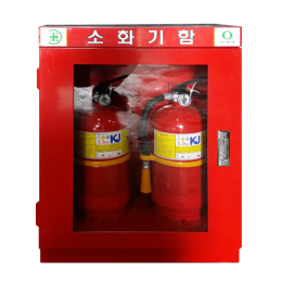 캐비넷형 2구 소화기 보관함 (제작품)