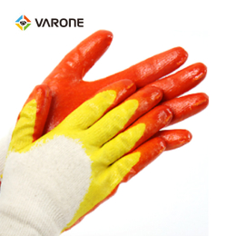 황색 이중코팅 장갑