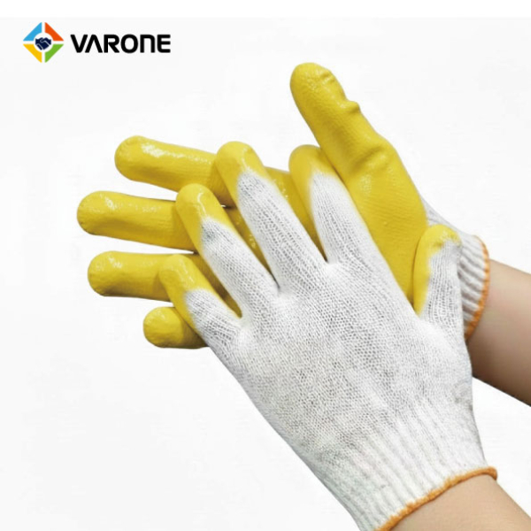 황색 반코팅 장갑