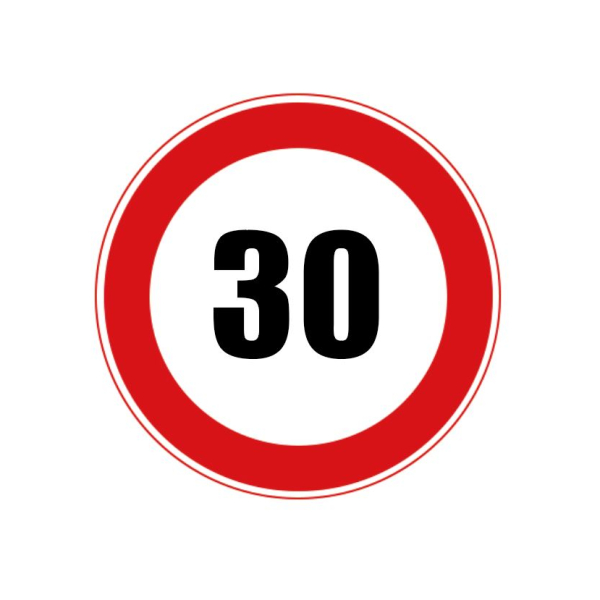 교통 표지판 - 속도 제한 (옵션선택)