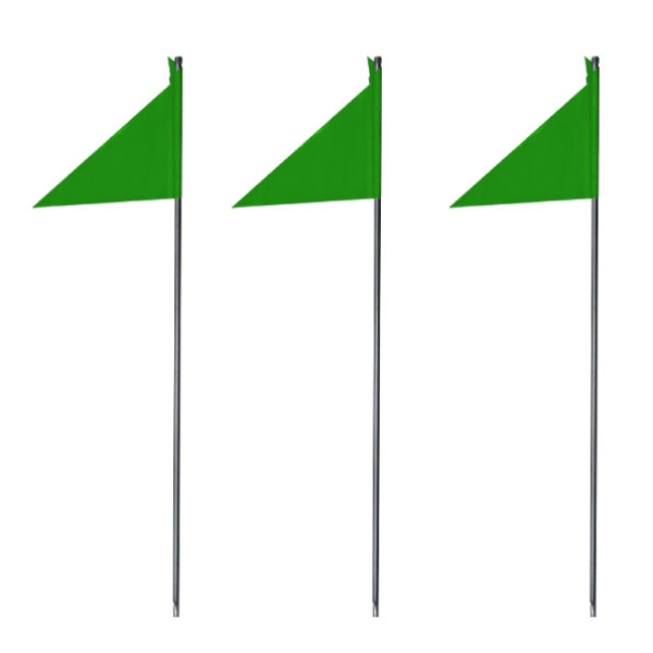 측량 깃발 녹색